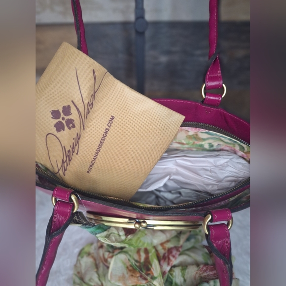 Patricia Nash Zorita Fuchsia Pink Women's Bag with Scarf Accent NWT - Picture 10 of 15
